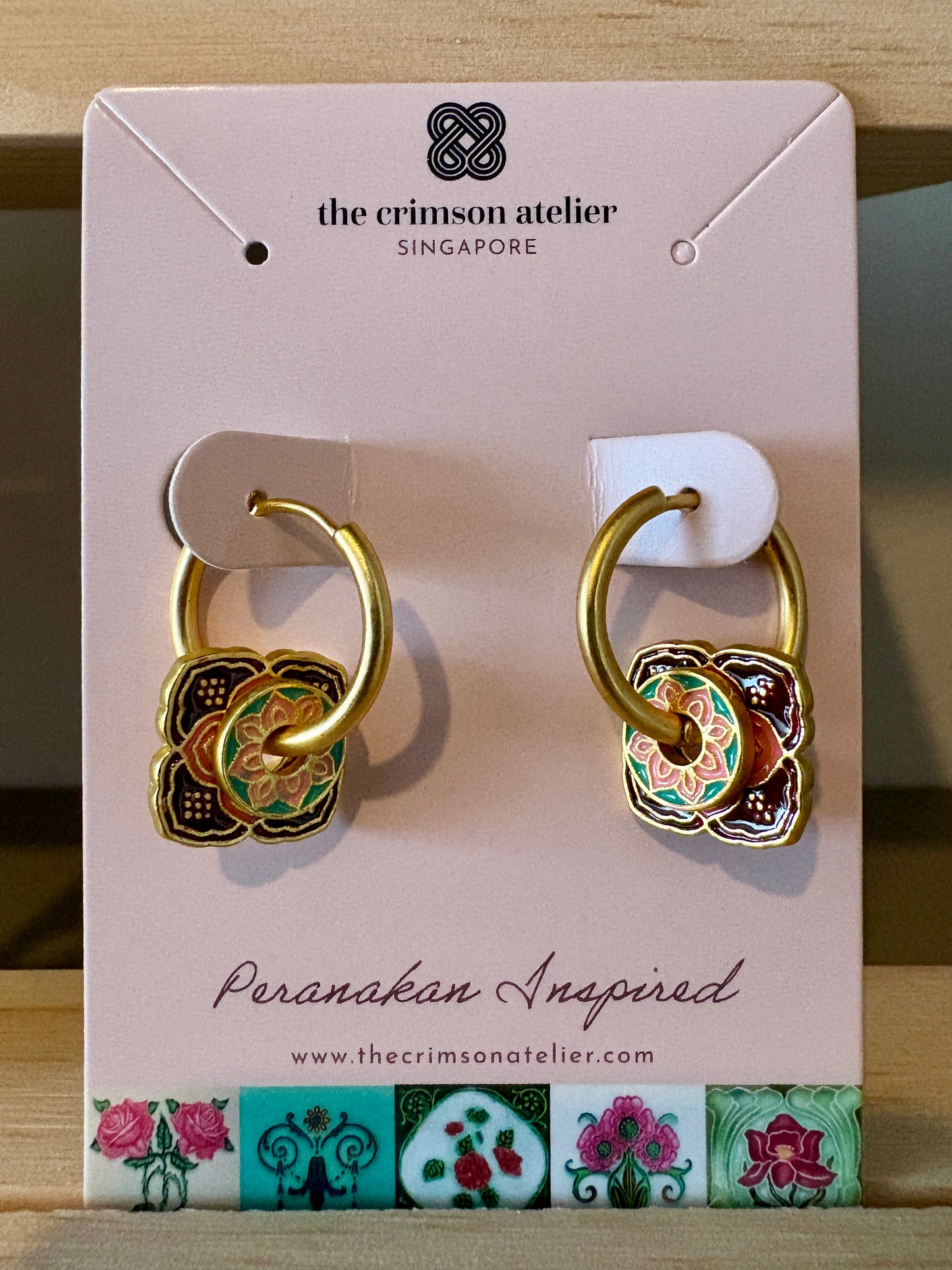 Peranakan Hoop Earrings