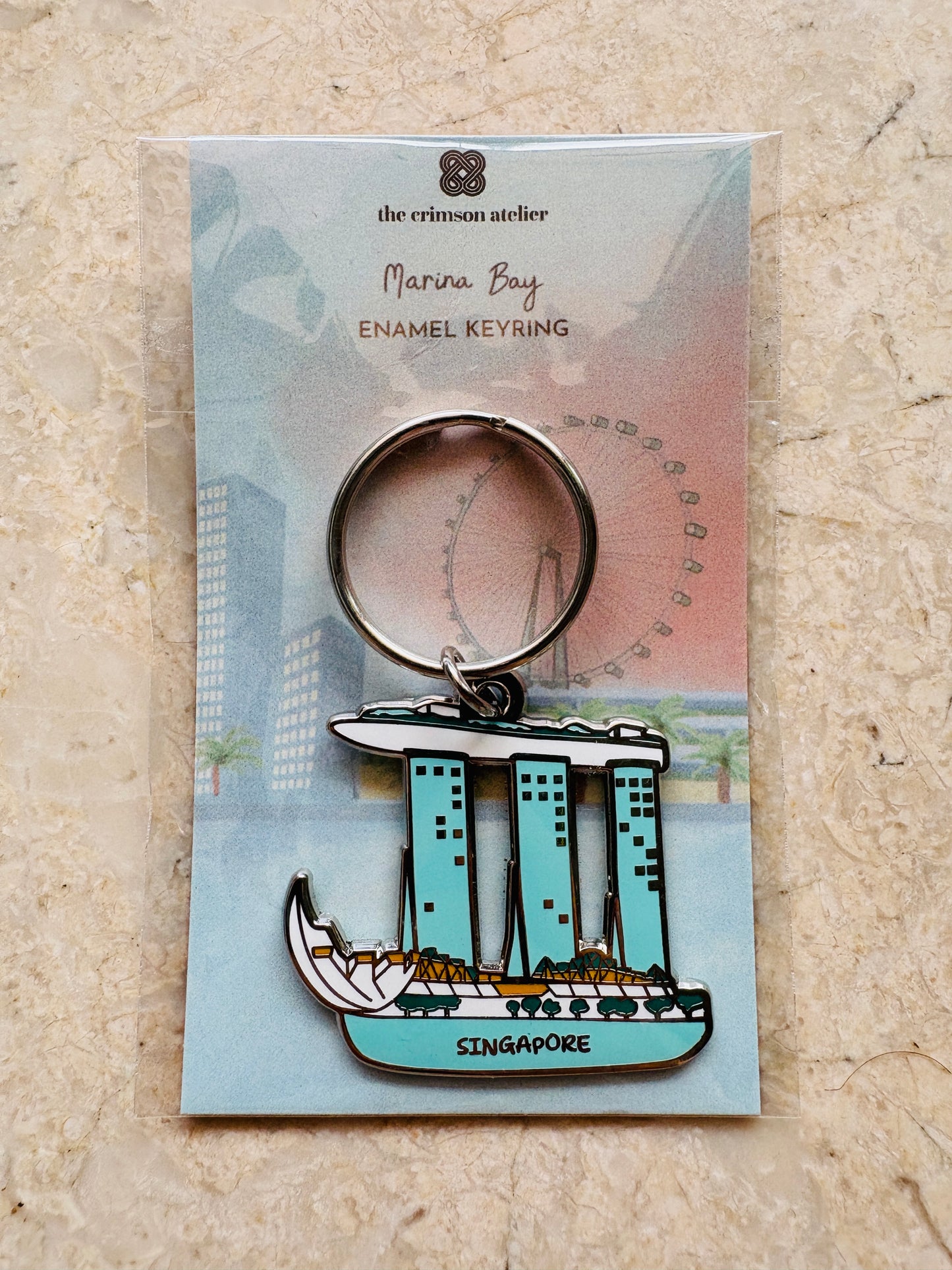 Enamel Keyring - Marina Bay