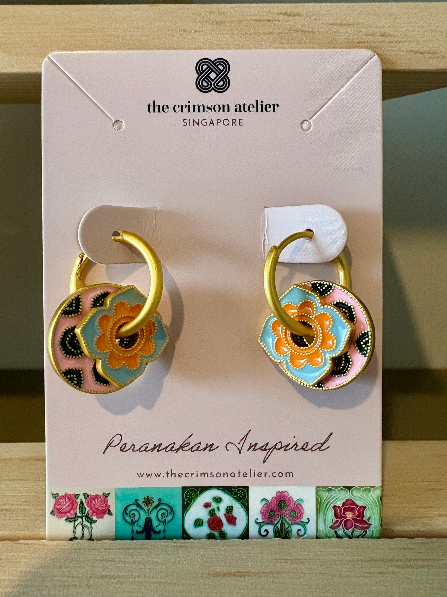 Peranakan Hoop Earrings
