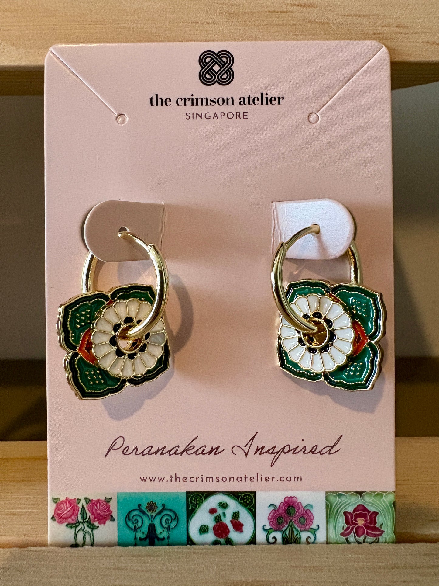 Peranakan Hoop Earrings