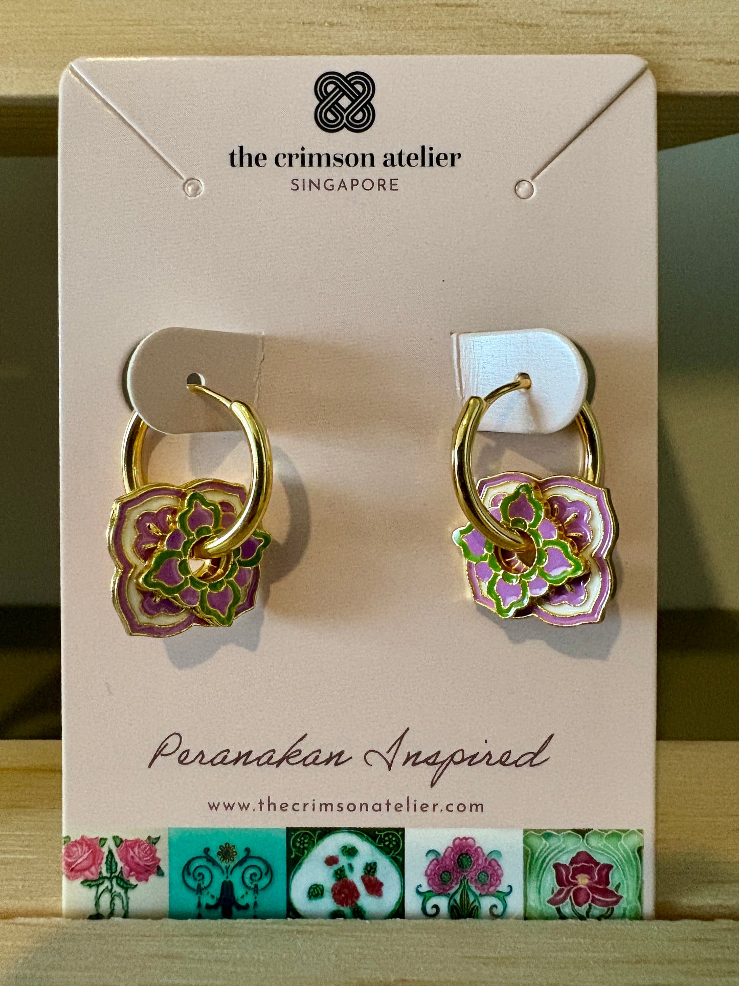 Peranakan Hoop Earrings