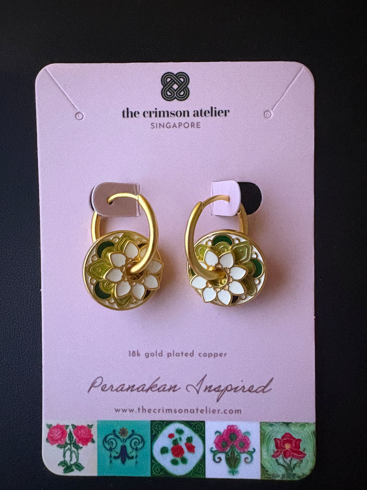 Peranakan Hoop Earrings