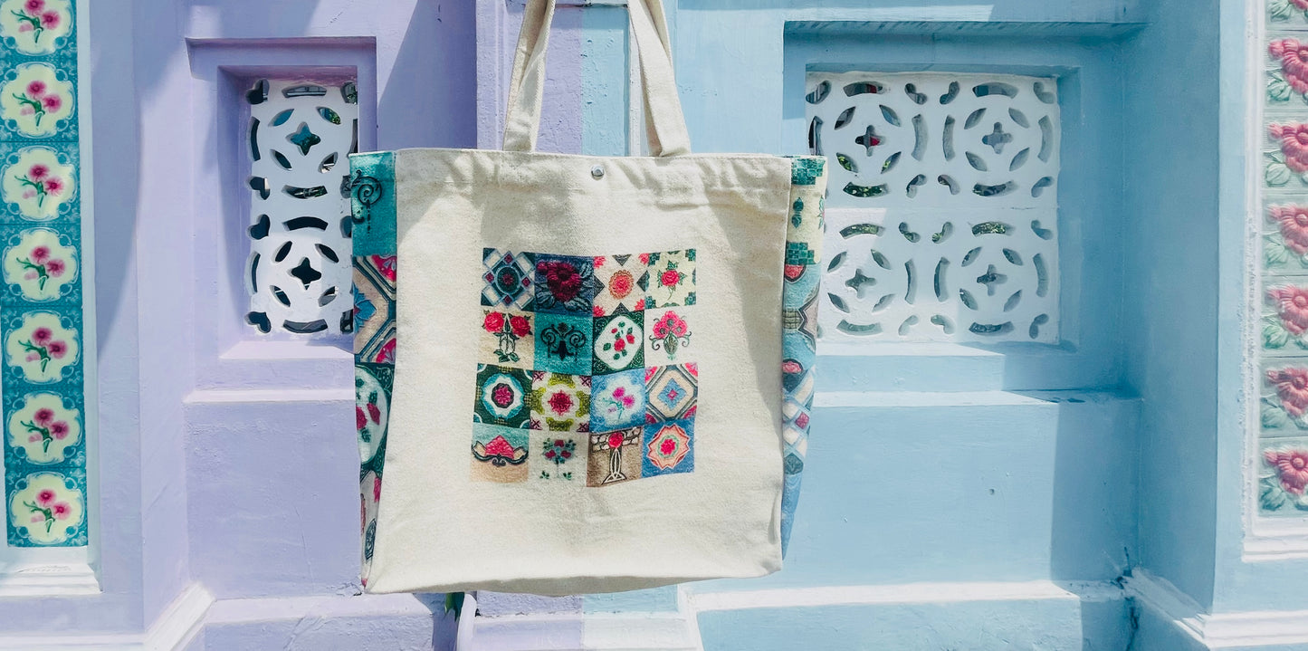 Peranakan Tiles Carryall along Koon Seng Road