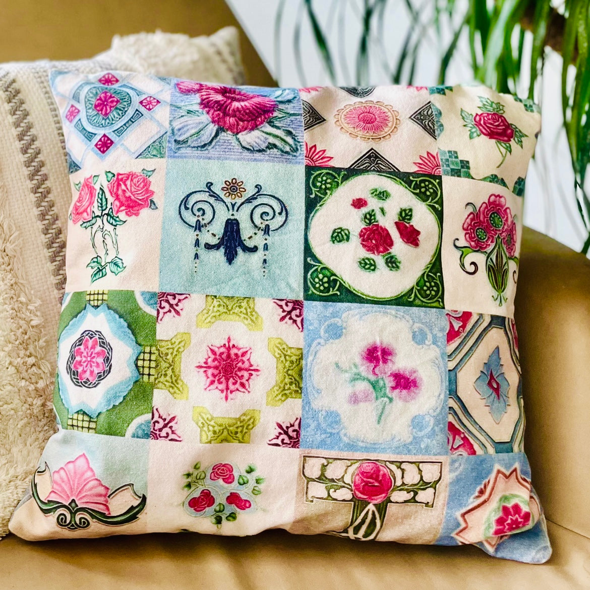 Peranakan Tiles Cushion Cover