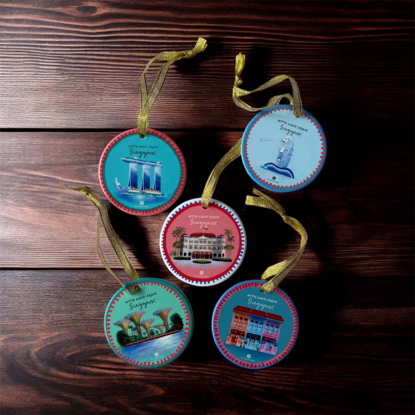 Christmas Ceramic Ornaments Singapore Icons