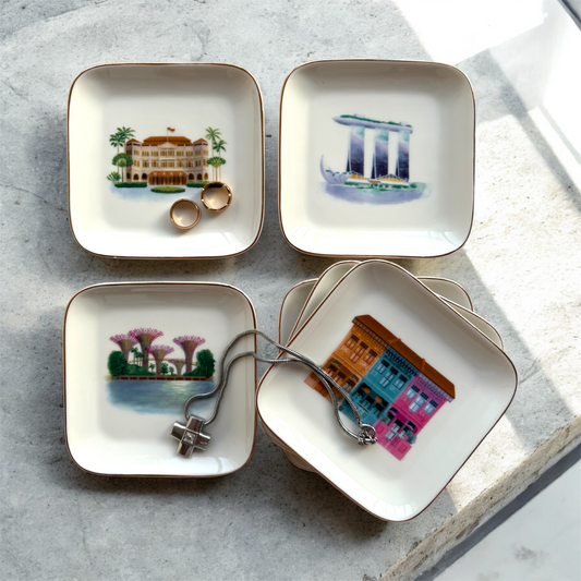 Trinket Tray | Dessert Plate - Singapore Icons