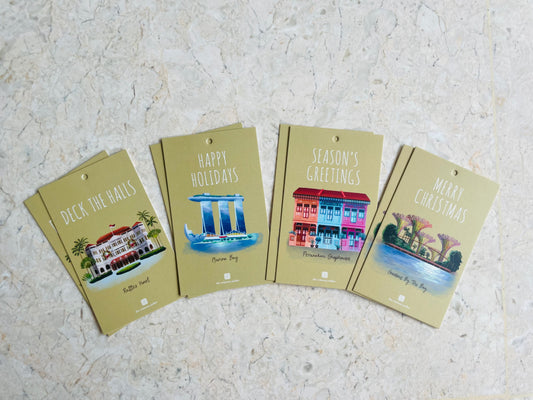 Singapore Icons Christmas Tags (Set of 8)