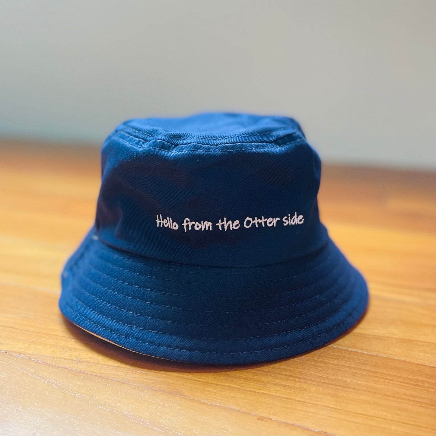 Otterwise Reversible Bucket Hat Kids Navy Hello from the Otter Side