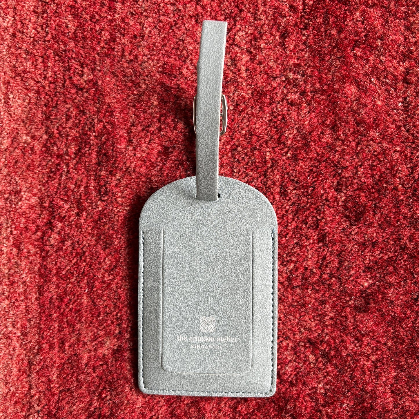Peranakan Tiles Luggage Tag Back with The Crimson Atelier Logo
