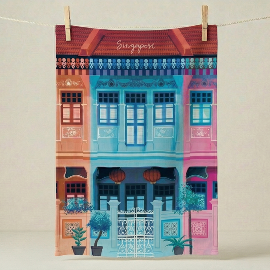 Shophouses Tea Towel
