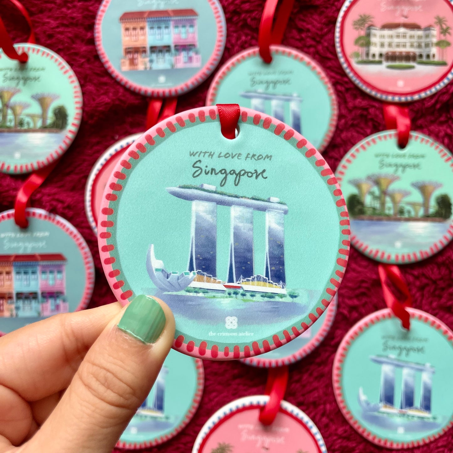 Singapore Christmas Ceramic Ornament