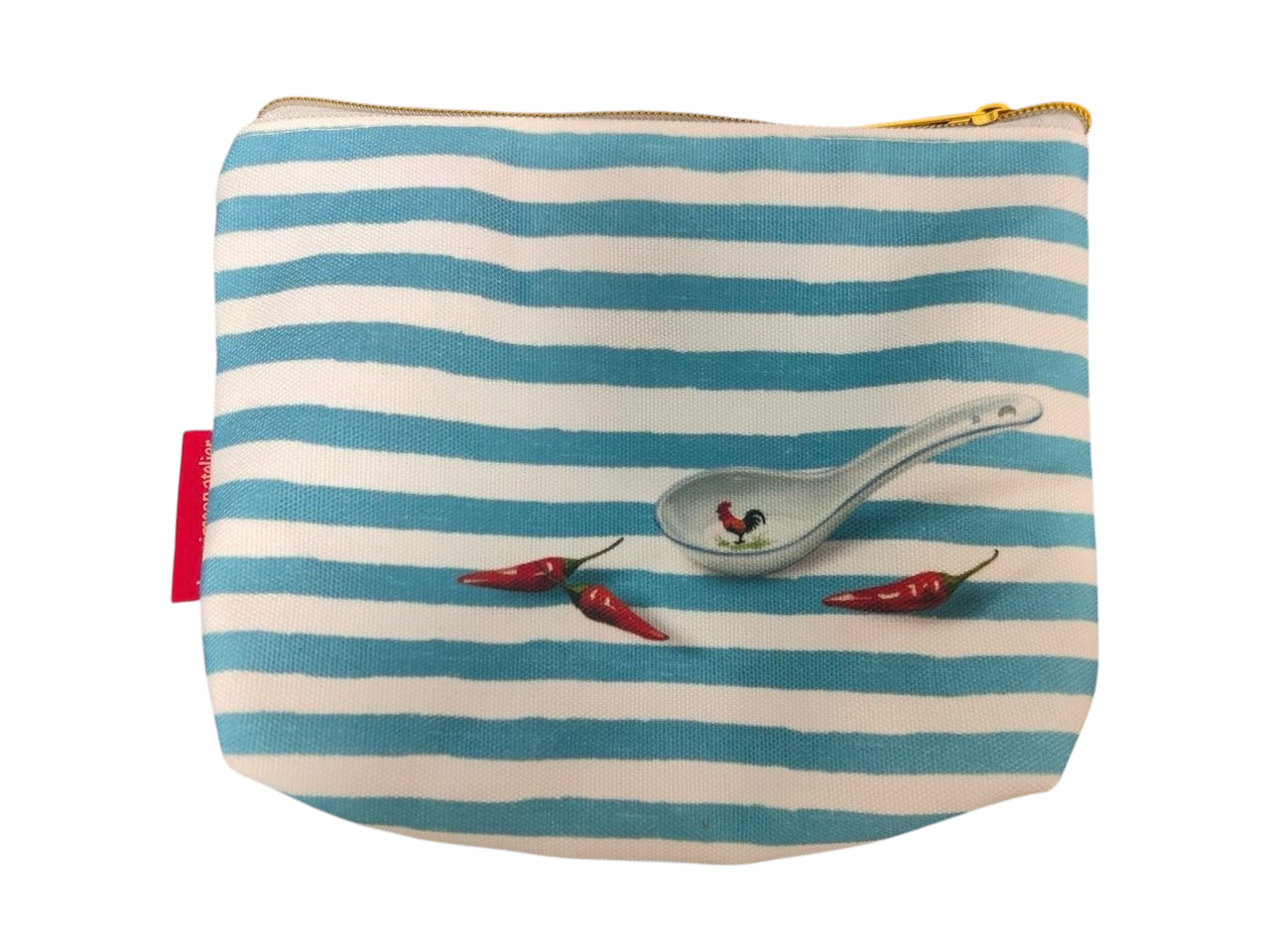 Singapore Souvenir - Katong Laksa Pouch with blue stripes