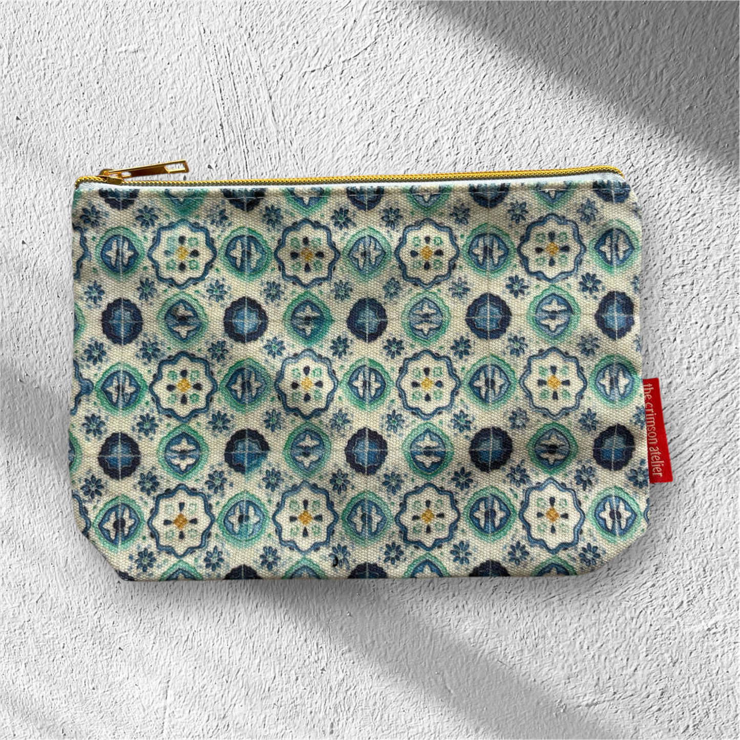 Singapore Souvenir - Peranakan Tiles Blue Pouch