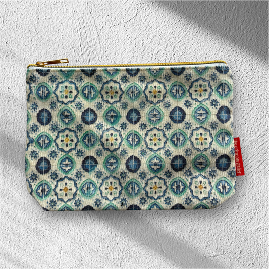 Singapore Souvenir - Peranakan Tiles Blue Pouch